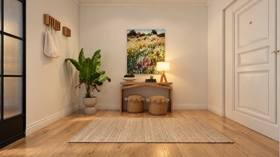 Long living room with glazed doors — Los Angeles, CA, Studio Dalika; project view 4
