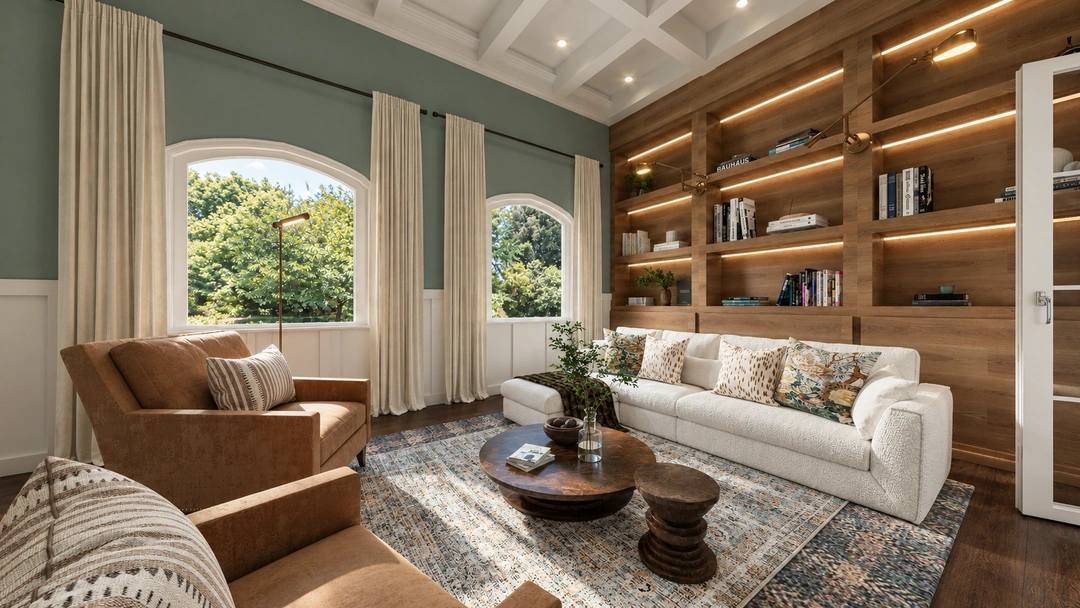 Arched windows and a sunlit seating area — Boston, MA, Studio Dalika; project view 7